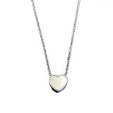 S925 Silver Necklace Women's Heart Pendant Silver Chain