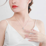 Moissanite Necklace 925 Sterling Silver Lab Diamond Pendant Chain