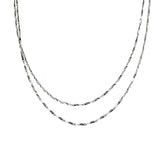 S925 Sparkling Collarbone Chain Necklace Double Layer Melon Seed Necklace