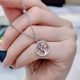 S925 Silver Life Tree Necklace Fortune Tree Collar Chain