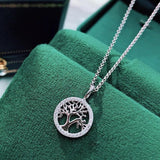 S925 Silver Life Tree Necklace Fortune Tree Collar Chain