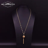 Freshwater Pearl Long Pendant Necklace for Women Wedding Engagement Party