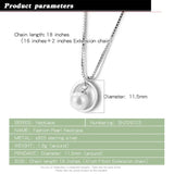 925 Sterling Silver Pearl Pendant Necklace for Women Birthday Gift