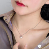 925 Sterling Silver Pearl Pendant Necklace for Women Birthday Gift