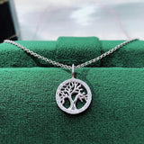 S925 Silver Life Tree Necklace Female Fortune Tree Collar Chain