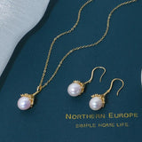 10-11mm Freshwater Pearl Necklace & Earrings Set