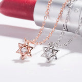 S925 Silver Single Diamond Star Necklace for Women