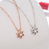 S925 Silver Single Diamond Star Necklace for Women