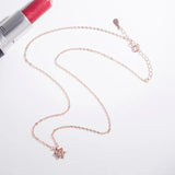 S925 Silver Single Diamond Star Necklace for Women