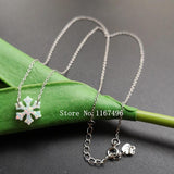 12mm Sterling Silver Snowflake Opal Necklace for Women