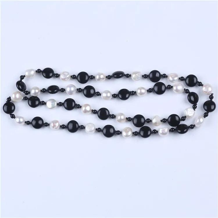 Freshwater Pearl and Agate Necklace