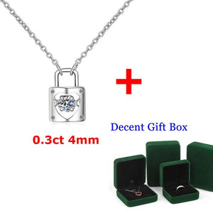 0.3CT Moissanite Necklace Sterling Silver Elegant Diamond Women's Gift