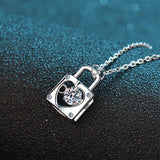 0.3CT Moissanite Necklace Sterling Silver Elegant Diamond Women's Gift
