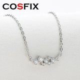 Moissanite 925 Silver Necklace D Pendants Choker for Women