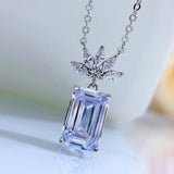 S925 Silver Necklace Diamond Pendant Clavicle Chain Birthday Gift