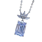 S925 Silver Necklace Diamond Pendant Clavicle Chain Birthday Gift
