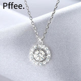 God Power Moissanite Necklace 925 Silver Female Charms Pendants