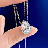 S925 Silver Pendant Necklace with Carbon Diamond
