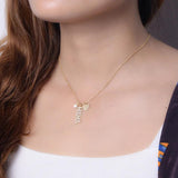 Heart MAMA Letter Pendant Necklace 925 Sterling Silver