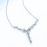 Geometric Flower Cluster Necklace Female Jewelry Zircon Girls Gift Party