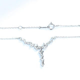 Geometric Flower Cluster Necklace Female Jewelry Zircon Girls Gift Party