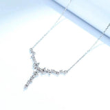 Geometric Flower Cluster Necklace Female Jewelry Zircon Girls Gift Party
