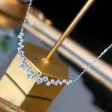 Diamond Smile Necklace Female Collar Chain Jewelry Zircon Girl Gift