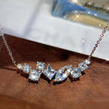 Diamond Necklace Elegant Zircon Girl Gift Party
