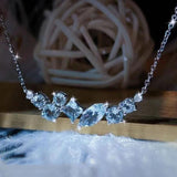 Diamond Necklace Elegant Zircon Girl Gift Party