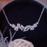Diamond Necklace Elegant Zircon Girl Gift Party