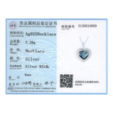 925 Silver Heart Necklace with Crystals