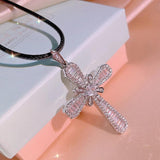 Hip-hop Cross Necklace Zircon Jewelry Vintage Gift Party