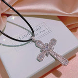 Hip-hop Cross Necklace Zircon Jewelry Vintage Gift Party
