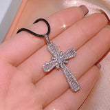 Hip-hop Cross Necklace Zircon Jewelry Vintage Gift Party