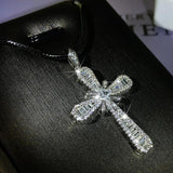 Hip-hop Cross Necklace Zircon Jewelry Vintage Gift Party