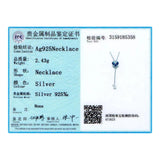 Crystal Heart Pearl Pendants Necklaces 925 Silver Wedding Jewelry