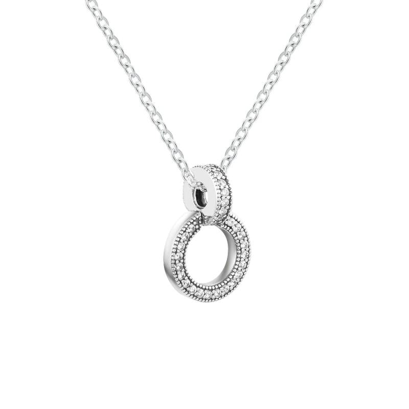 Double Circle Pendant Necklace DIY Jewelry Making Gift