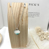 Sterling Silver Graffiti Heart Necklace Women Jewelry