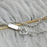 Sterling Silver Graffiti Heart Necklace Women Jewelry