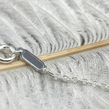 Sterling Silver Graffiti Heart Necklace Women Jewelry