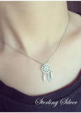 925 Silver Feather Dream Catcher Necklace - Non-Fading Jewelry
