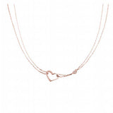 925 Sterling Silver Double-Layer Love Necklace for Modern Women