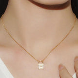 S925 Heart-Shaped Lock Necklace Crystal Diamond