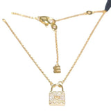 S925 Heart-Shaped Lock Necklace Crystal Diamond