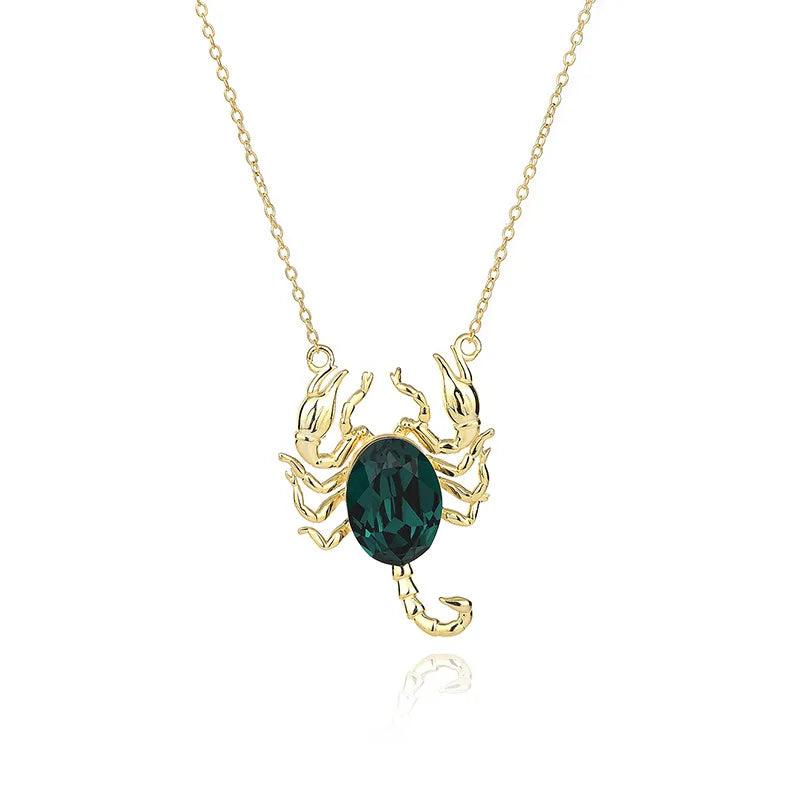 S925 Silver Scorpion Pendant Necklace with Austrian Crystal