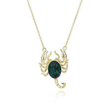 S925 Silver Scorpion Pendant Necklace with Austrian Crystal