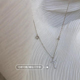 Smoothidoo 925 Silver Star Necklace for Women
