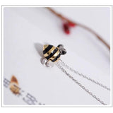Bee Clavicle Chain Necklace, 925 Sterling Silver, Non-Fading