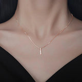 Geometric 925 Sterling Silver Necklace for Women