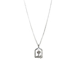 925 Silver Rose Flower Necklace for Women
